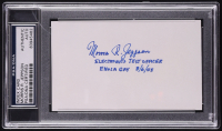 Morris R. Jeppson Signed Cut with Service Inscription (PSA) at PristineAuction.com