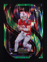 Drake Maye 2024 Select Prizm Neon Green Shock #113 #345/499 RC at PristineAuction.com