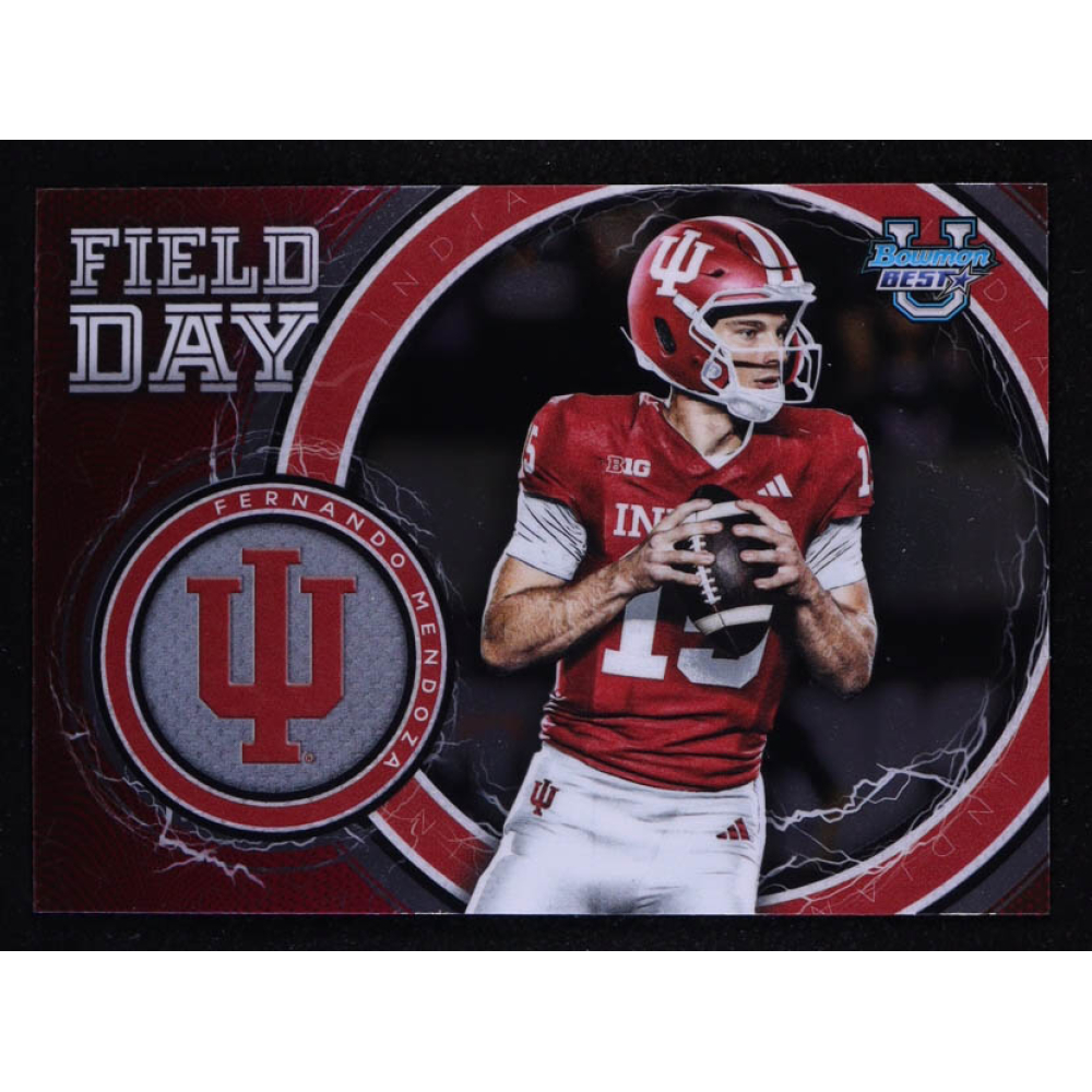 Fernando Mendoza 2025 Bowman's Best University Field Day #FD3 RC at PristineAuction.com