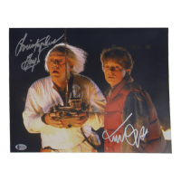 Michael J. Fox & Christopher Lloyd Signed "Back to the Future" 11x14 Photo (Beckett) at PristineAuction.com