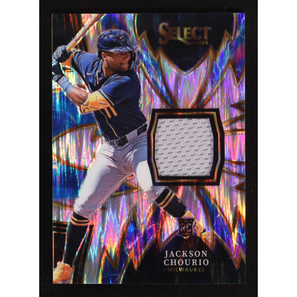 Jackson Chourio 2024 Select Sparks Materials Prizms Flash #33 at PristineAuction.com