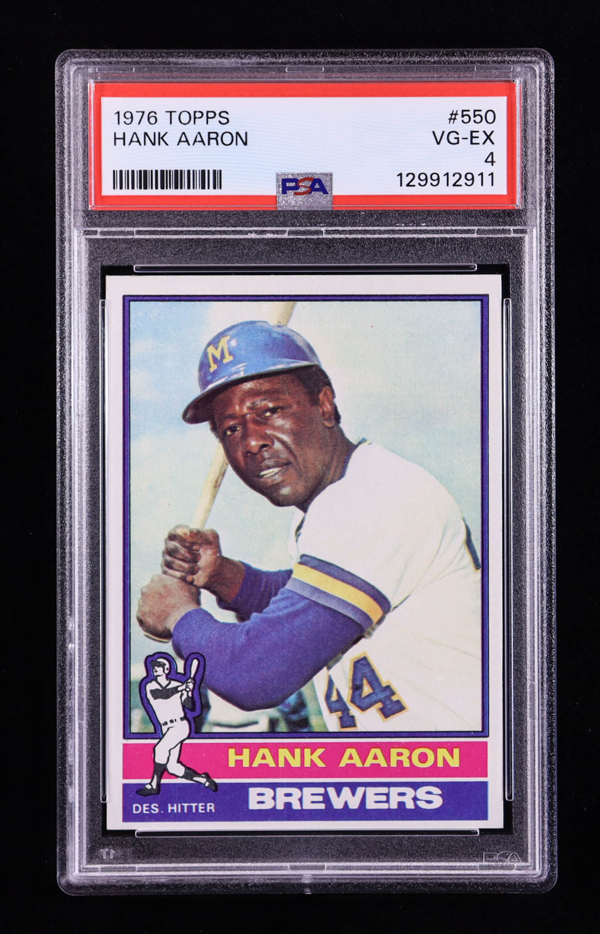 Hank Aaron 1976 Topps #550 (PSA 4) at PristineAuction.com Hank Aaron 1976 Topps #550 (PSA 4) at PristineAuction.com