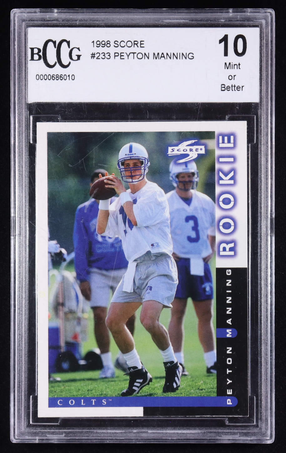 Peyton Manning 1998 Score #233 RC (BCCG 10) at PristineAuction.com Peyton Manning 1998 Score #233 RC (BCCG 10) at PristineAuction.com