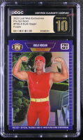 Hulk Hogan 2023 Leaf Web Exclusives Pro Set Purple #PSG9 #13/15 (CGC 10 | Pristine Black Label) at PristineAuction.com
