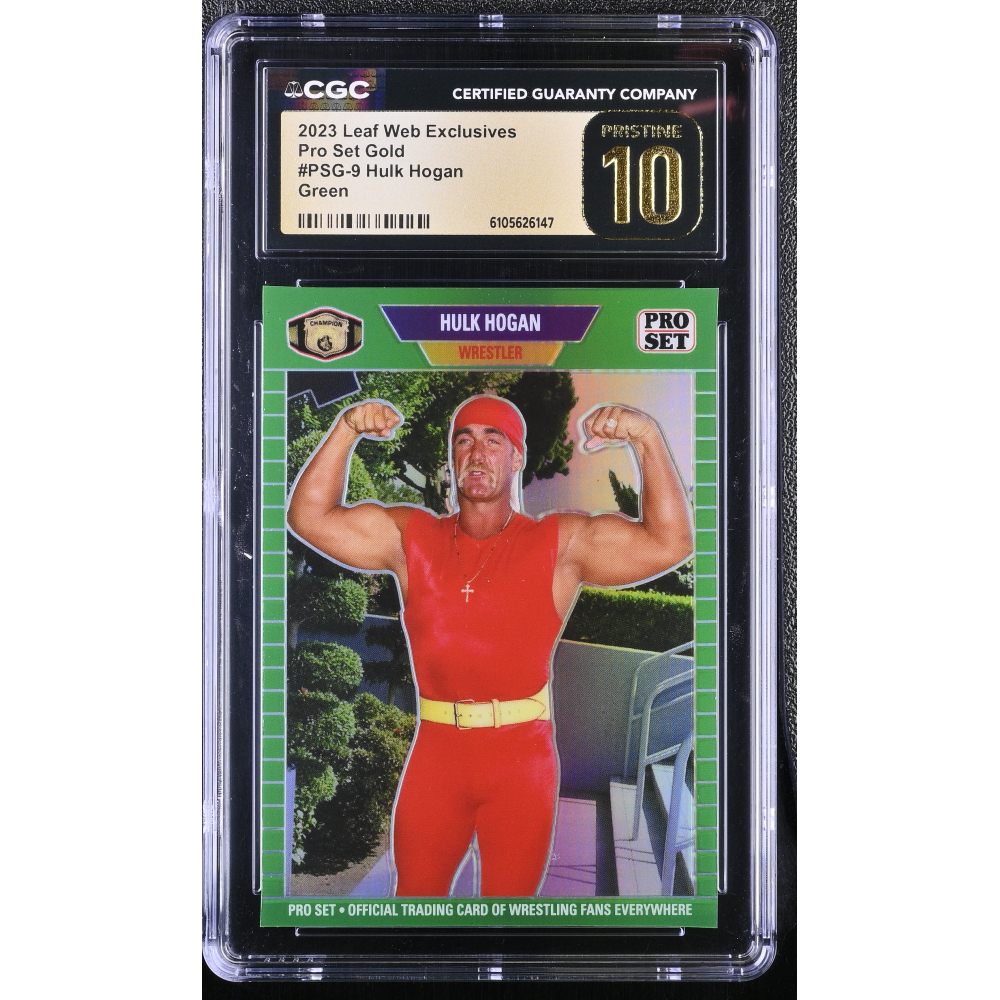 Hulk Hogan 2023 Leaf Web Exclusives Pro Set Green #PSG9 #6/10 (CGC 10 | Pristine Black Label) at PristineAuction.com