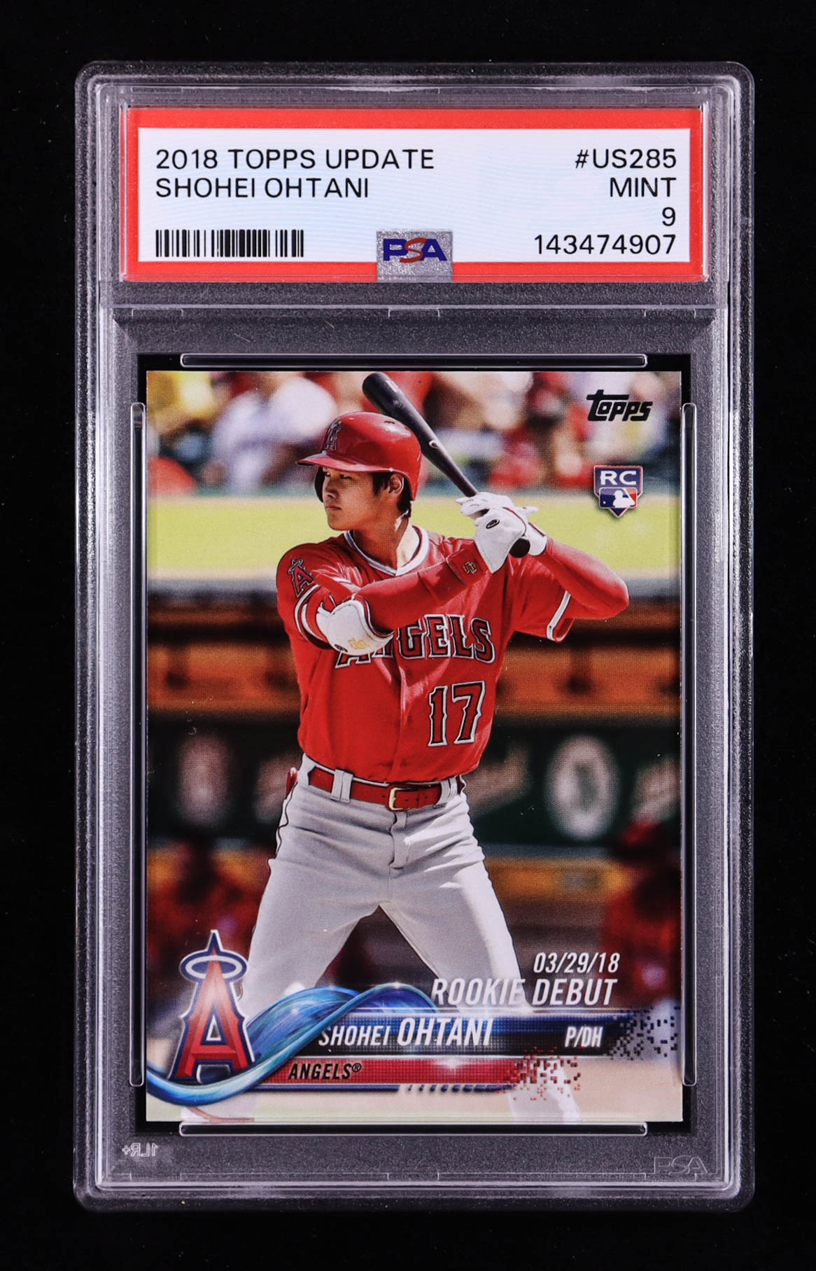Shohei Ohtani 2018 Topps Update #US285 RD RC (PSA 9) at PristineAuction.com Shohei Ohtani 2018 Topps Update #US285 RD RC (PSA 9) at PristineAuction.com