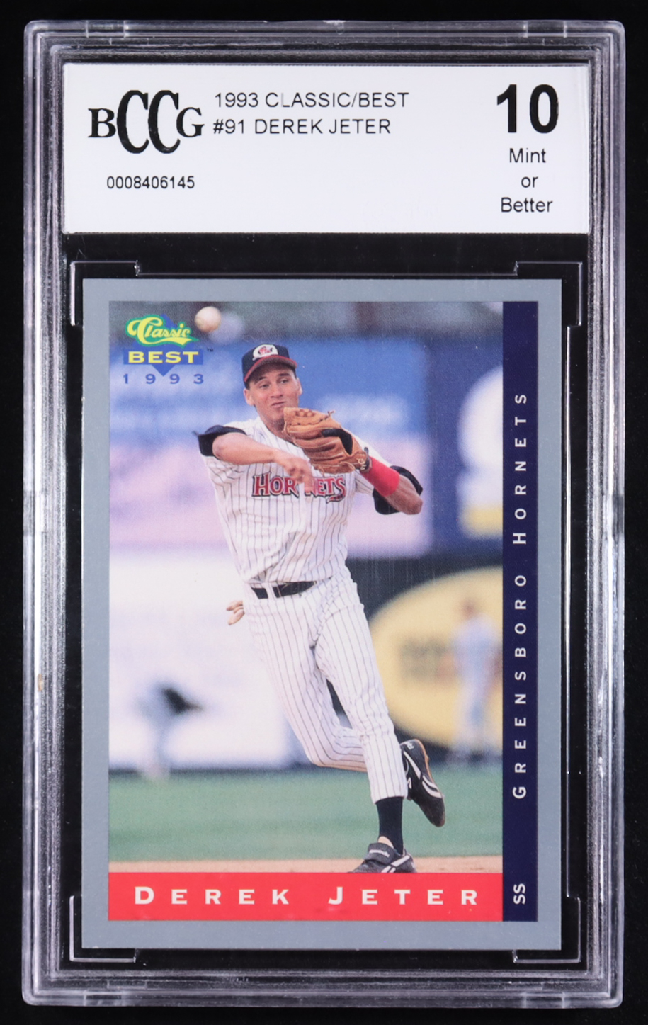 Derek Jeter 1993 Classic/Best #91 RC (BCCG 10) at PristineAuction.com Derek Jeter 1993 Classic/Best #91 RC (BCCG 10) at PristineAuction.com