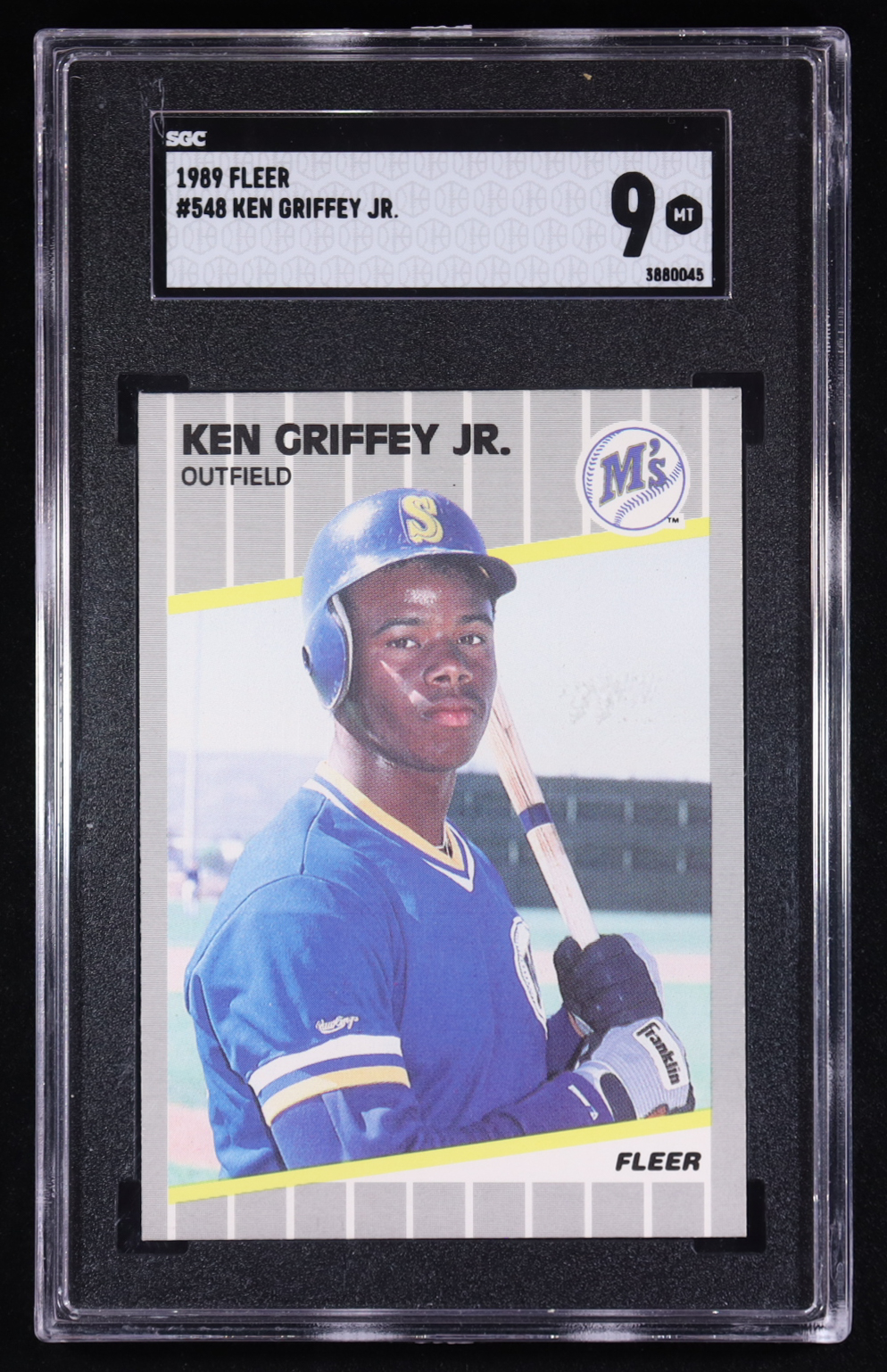 Ken Griffey Jr. 1989 Fleer #548 RC (SGC 9) at PristineAuction.com Ken Griffey Jr. 1989 Fleer #548 RC (SGC 9) at PristineAuction.com