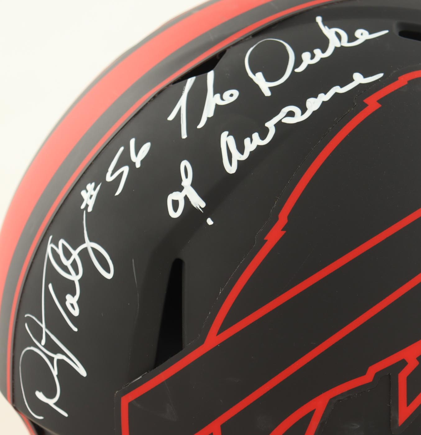 Darryl Talley Signed Bills Full-Size Eclipse Alternate Speed Helmet Inscribed "The Duke of Awesome" (Radtke) at PristineAuction.com Darryl Talley Signed Bills Full-Size Eclipse Alternate Speed Helmet Inscribed "The Duke of Awesome" (Radtke) at PristineAuction.com