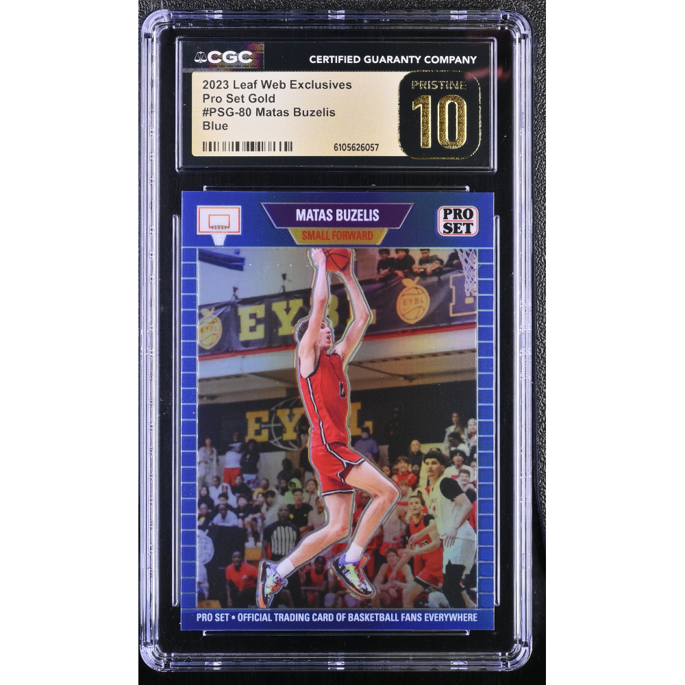 Matas Buzelis 2023 Leaf Web Exclusives Pro Set Blue #PSG80 RC #19/25 (CGC 10 | Pristine Black Label) at PristineAuction.com