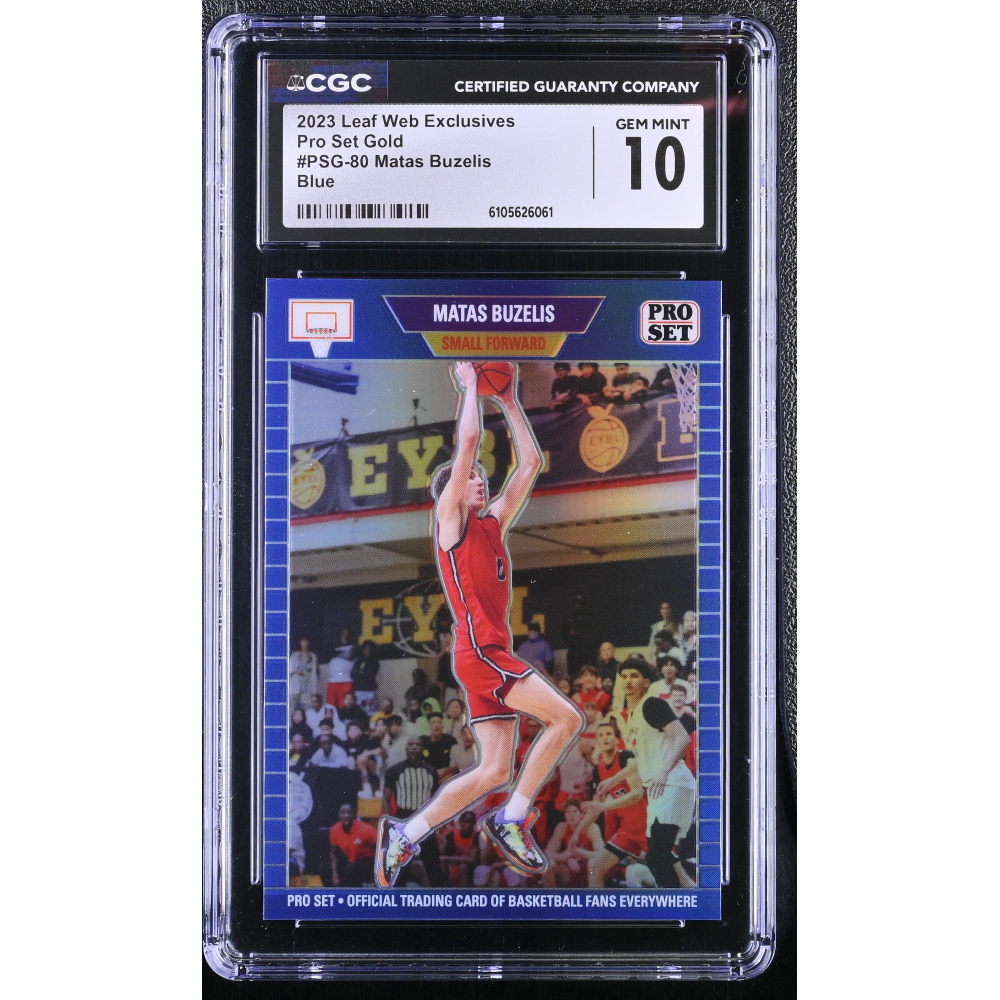 Matas Buzelis 2023 Leaf Web Exclusives Pro Set Blue #PSG80 RC #10/25 (CGC 10) at PristineAuction.com