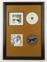 Taylor Swift Signed Custom Framed "The Tortured Poets Department" CD Album Insert Display With Special Edition Cloth Patches (PSA) at PristineAuction.com