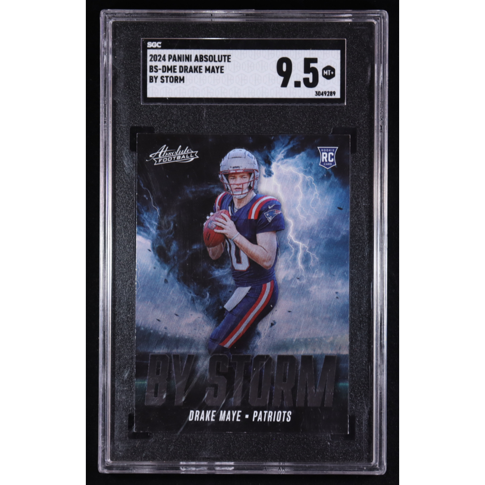 Drake Maye 2024 Panini Absolute By Storm #BS-DME RC (SGC 9.5) at PristineAuction.com