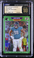 Jalen Carter 2023 Leaf Web Exclusives Pro Set Green #PSG100 RC #4/10 (CGC 10 | Pristine Black Label) at PristineAuction.com