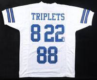 Troy Aikman, Michael Irvin & Emmitt Smith Signed "Triplets" Jersey With HOF Inscriptions (Beckett, Irvin, Smith, Aikman) at PristineAuction.com