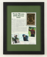 Tiger Woods Custom Framed Article Display with 23kt Gold Trading Card at PristineAuction.com