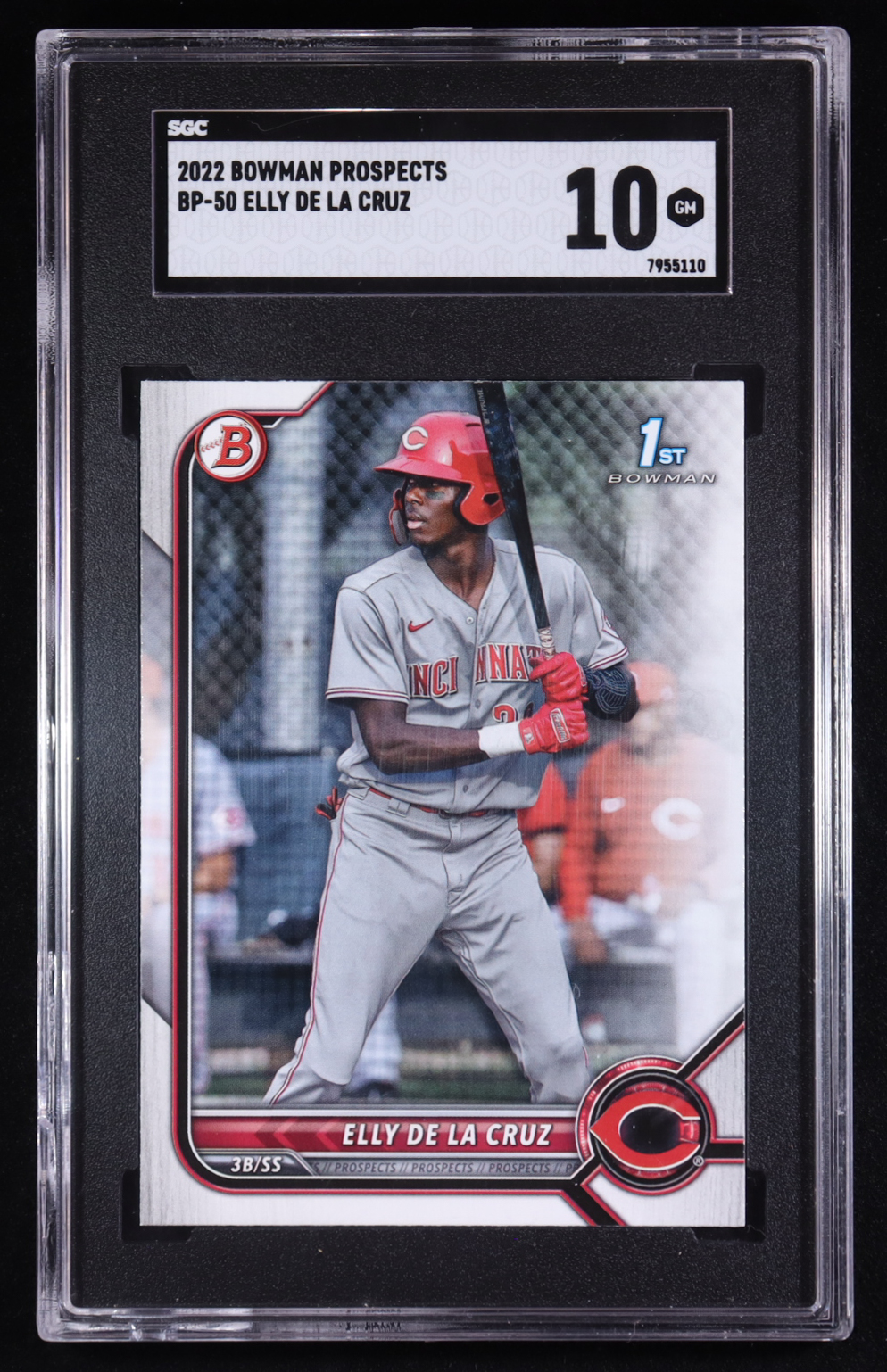 Elly De La Cruz 2022 Bowman Prospects #BP-50 RC (SGC 10) at PristineAuction.com Elly De La Cruz 2022 Bowman Prospects #BP-50 RC (SGC 10) at PristineAuction.com