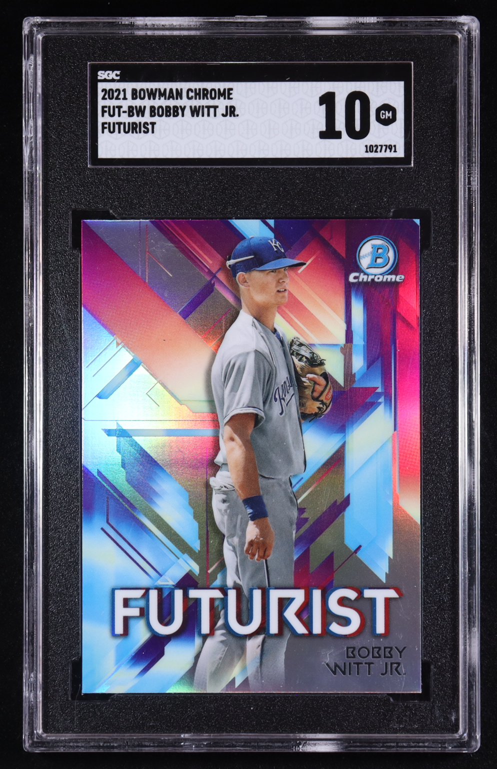 Bobby Witt Jr. 2021 Bowman Chrome Futurist #FUT-BW RC (SGC 10) at PristineAuction.com Bobby Witt Jr. 2021 Bowman Chrome Futurist #FUT-BW RC (SGC 10) at PristineAuction.com