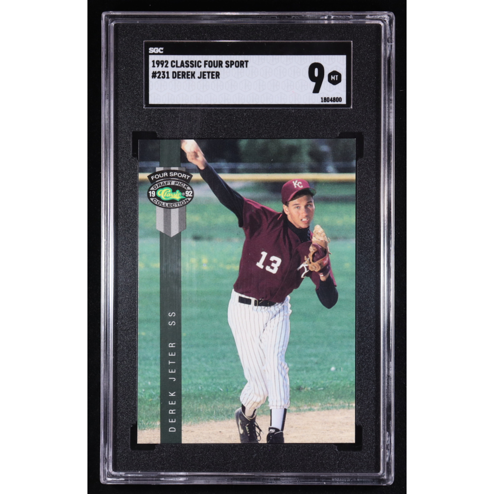 Derek Jeter 1992 Classic Four Sport #231 RC (SGC 9) at PristineAuction.com