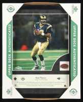 Kurt Warner Upper Deck Collectibles Framed Game-Used Football Piece #NNO #167/500 (UDA) at PristineAuction.com
