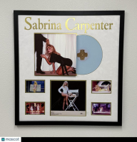 Sabrina Carpenter Signed "Man's Best Friend" Custom Framed Vinyl Record Insert (PSA) at PristineAuction.com