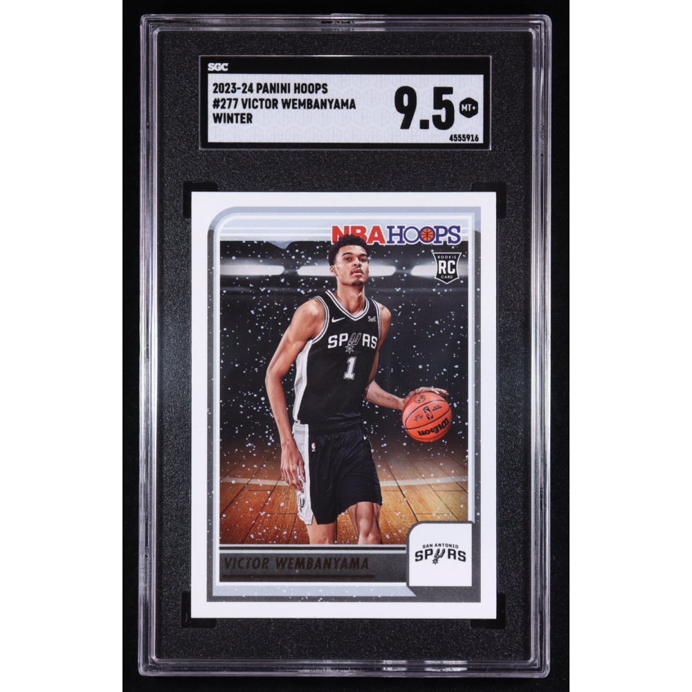 Victor Wembanyama 2023-24 Panini NBA Hoops Winter #277 RC (SGC 9.5) at PristineAuction.com