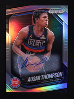 Ausar Thompson 2024-25 Panini Prizm Black Autographs Prizms Silver #90 at PristineAuction.com