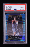 Luka Doncic 2021-22 Select Prizms Light Blue #12 #100/299 (PSA 10) at PristineAuction.com