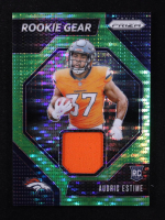 Audric Estime 2024 Panini Prizm Rookie Gear Neon Green Pulsar #24 RC at PristineAuction.com