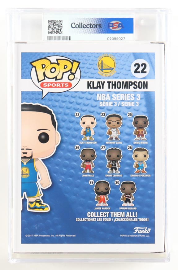 Klay Thompson Signed "NBA" #22 Funko Pop! Vinyl Figure Inscribed "4x Champ" (PSA 8.5 | Autograph Grade 10) at PristineAuction.com Klay Thompson Signed "NBA" #22 Funko Pop! Vinyl Figure Inscribed "4x Champ" (PSA 8.5 | Autograph Grade 10) at PristineAuction.com