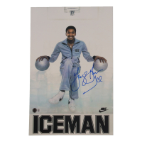 George Gervin Signed 11x17 Photo Inscribed "Ice" (Beckett) at PristineAuction.com