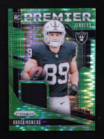 Brock Bowers 2024 Panini Prizm Premier Jerseys Neon Green Pulsar #3 RC at PristineAuction.com
