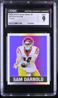 Sam Darnold 2018 Leaf Originals Metal '48 Purple #50 RC #10/15 (CGC 9) at PristineAuction.com