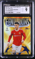 Cristiano Ronaldo 2021-22 Finest UEFA Champions League '88 Topps Centurions Gold Refractors #TC10 #5/50 (CGC 9) at PristineAuction.com