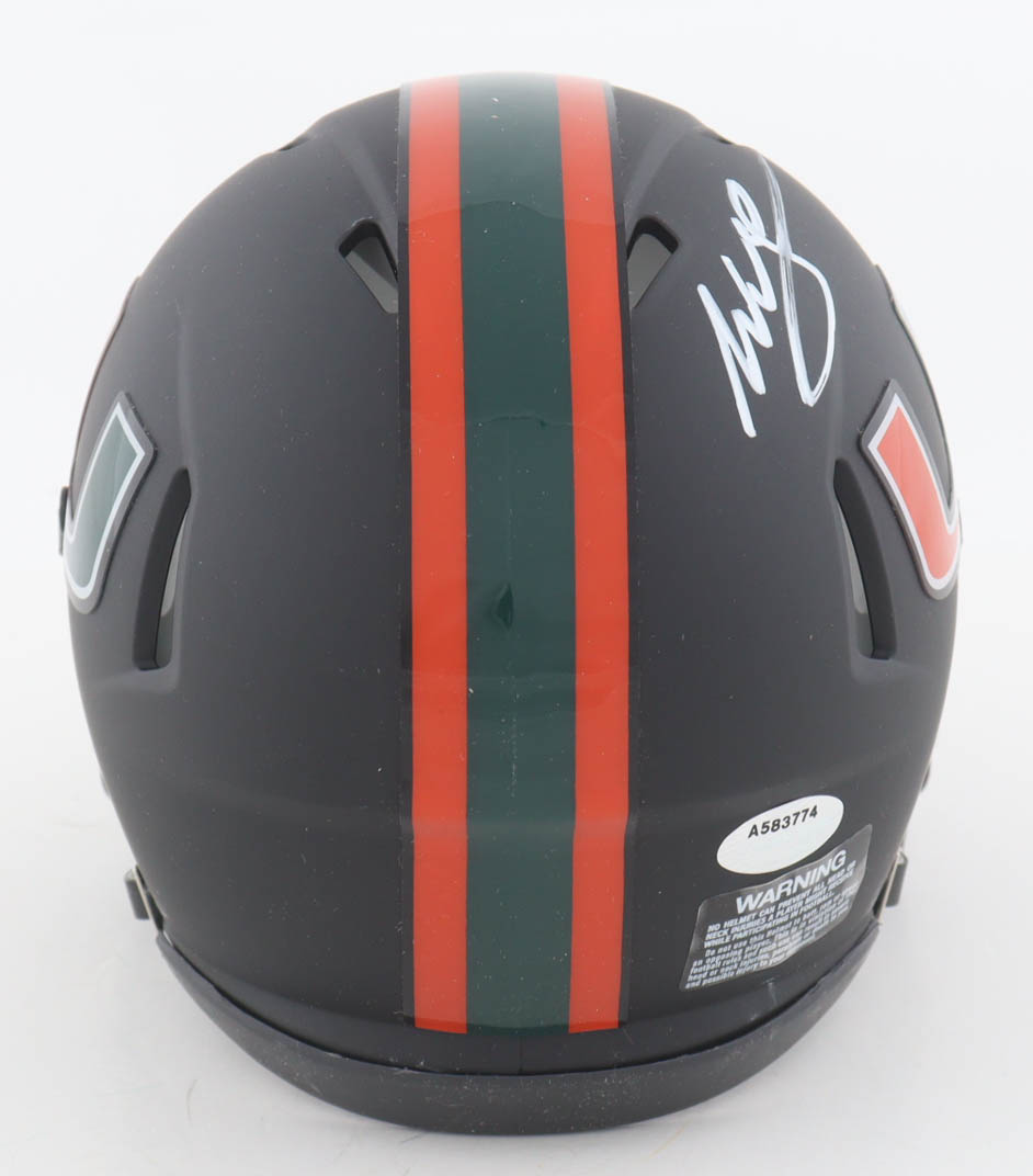 Willis McGahee Signed Miami Hurricanes Matte Black Speed Mini Helmet (Schwartz Sports) at PristineAuction.com Willis McGahee Signed Miami Hurricanes Matte Black Speed Mini Helmet (Schwartz Sports) at PristineAuction.com