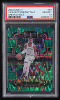 Victor Wembanyama 2023-24 Select Prizms Green Shock #87 RC (PSA 10) at PristineAuction.com