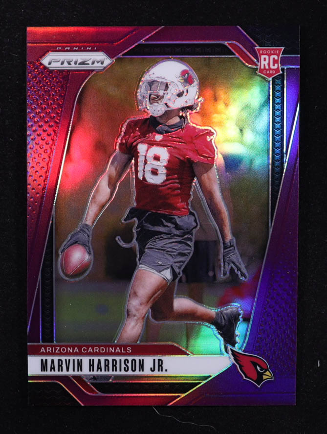 Marvin Harrison Jr. 2024 Panini Prizm Prizms Purple #375 #014/125 RC at PristineAuction.com Marvin Harrison Jr. 2024 Panini Prizm Prizms Purple #375 #014/125 RC at PristineAuction.com