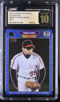 Charlie Sheen 2023 Leaf Web Exclusives Pro Set Blue #PSG37 #17/25 (CGC 10 | Pristine Black Label) at PristineAuction.com