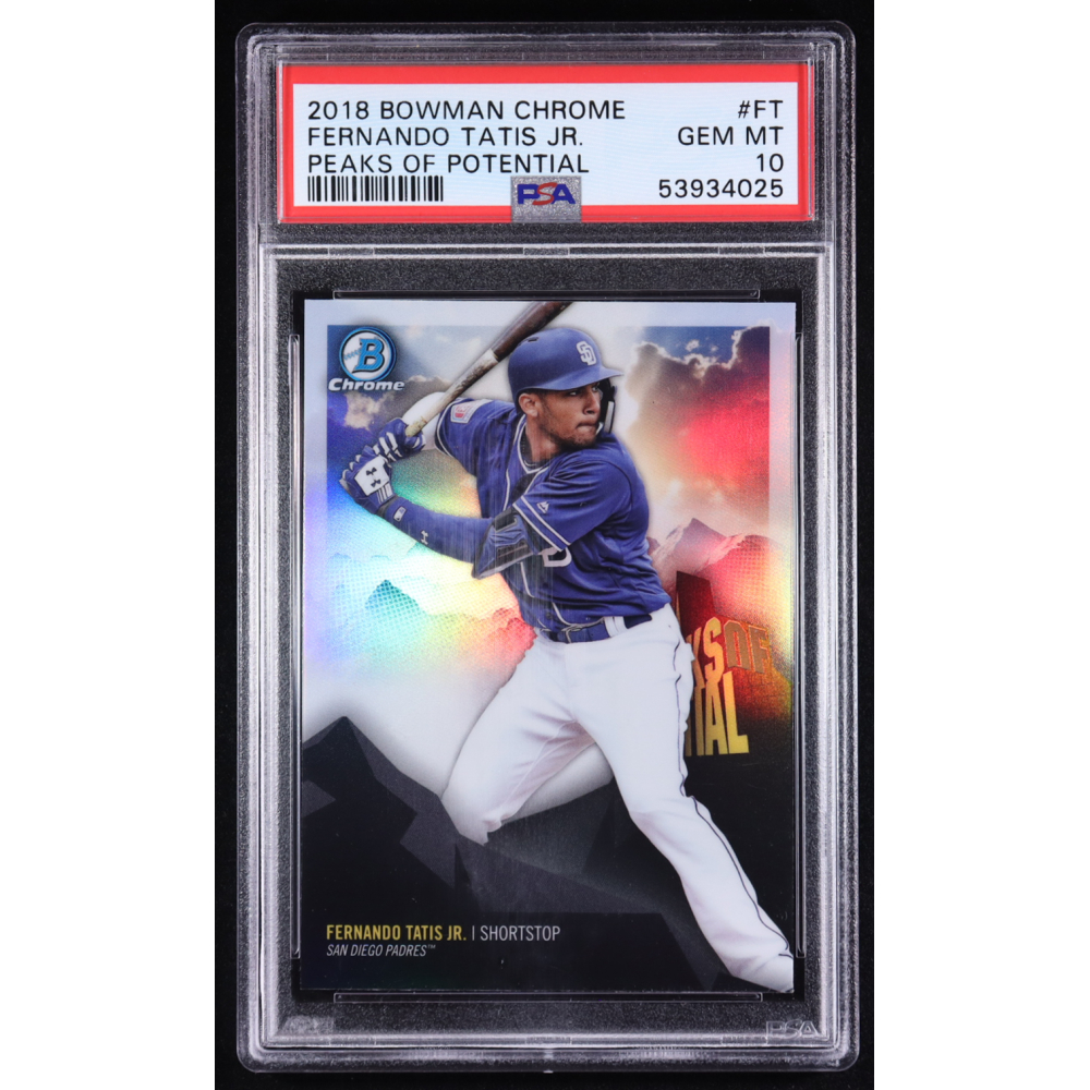 Fernando Tatis Jr. 2018 Bowman Chrome Peaks of Potential #PP-FT RC (PSA 10) at PristineAuction.com