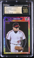 Charlie Sheen 2023 Leaf Web Exclusives Pro Set Rainbow #PSG37 #5/5 (CGC 10 | Pristine Black Label) at PristineAuction.com