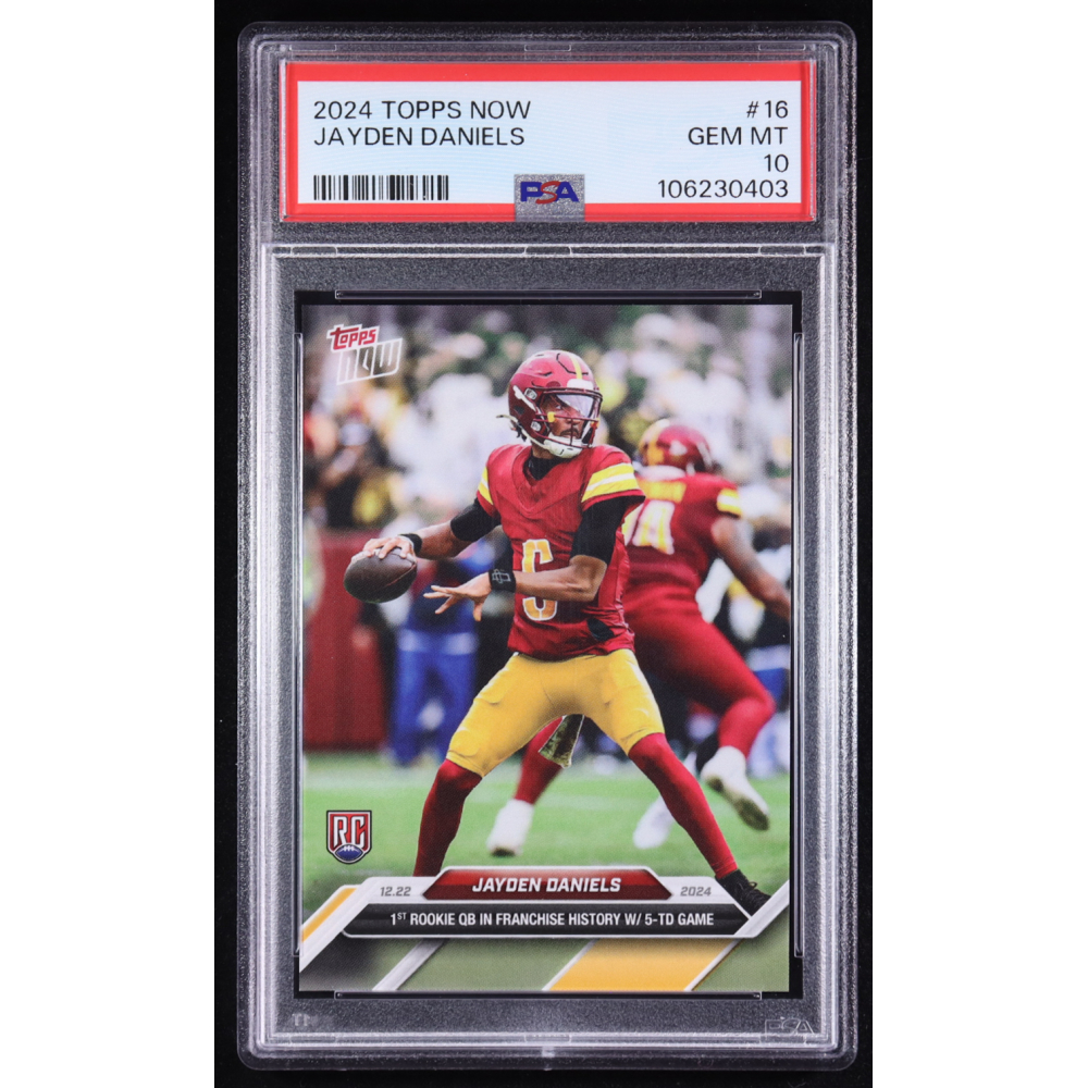 Jayden Daniels 2024 Topps Now #16 RC (PSA 10) at PristineAuction.com