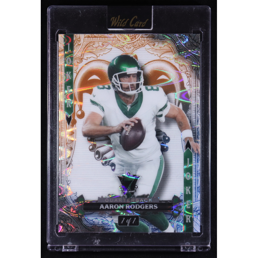 Aaron Rodgers 2024 Wild Card 7 Card Studs Joker #W7JW-AR #1/1 at PristineAuction.com