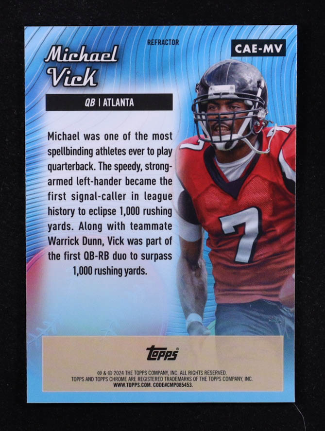 Michael Vick 2024 Topps Chrome All Etch #CAEMV at PristineAuction.com Michael Vick 2024 Topps Chrome All Etch #CAEMV at PristineAuction.com