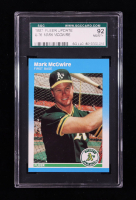 Mark McGwire 1987 Fleer Update #U76 RC (SGC 8.5) at PristineAuction.com