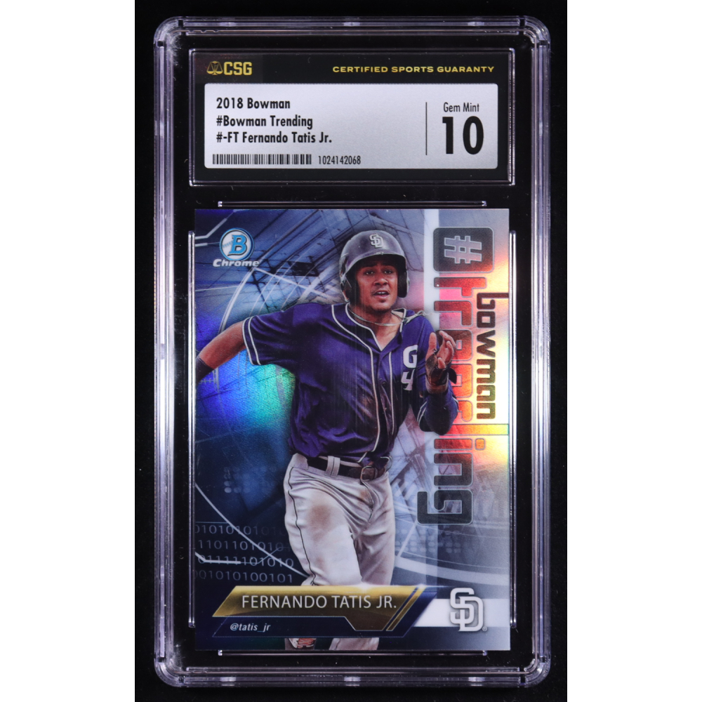 Fernando Tatis Jr. 2018 Bowman Chrome Trending #FT RC (CSG 10) at PristineAuction.com