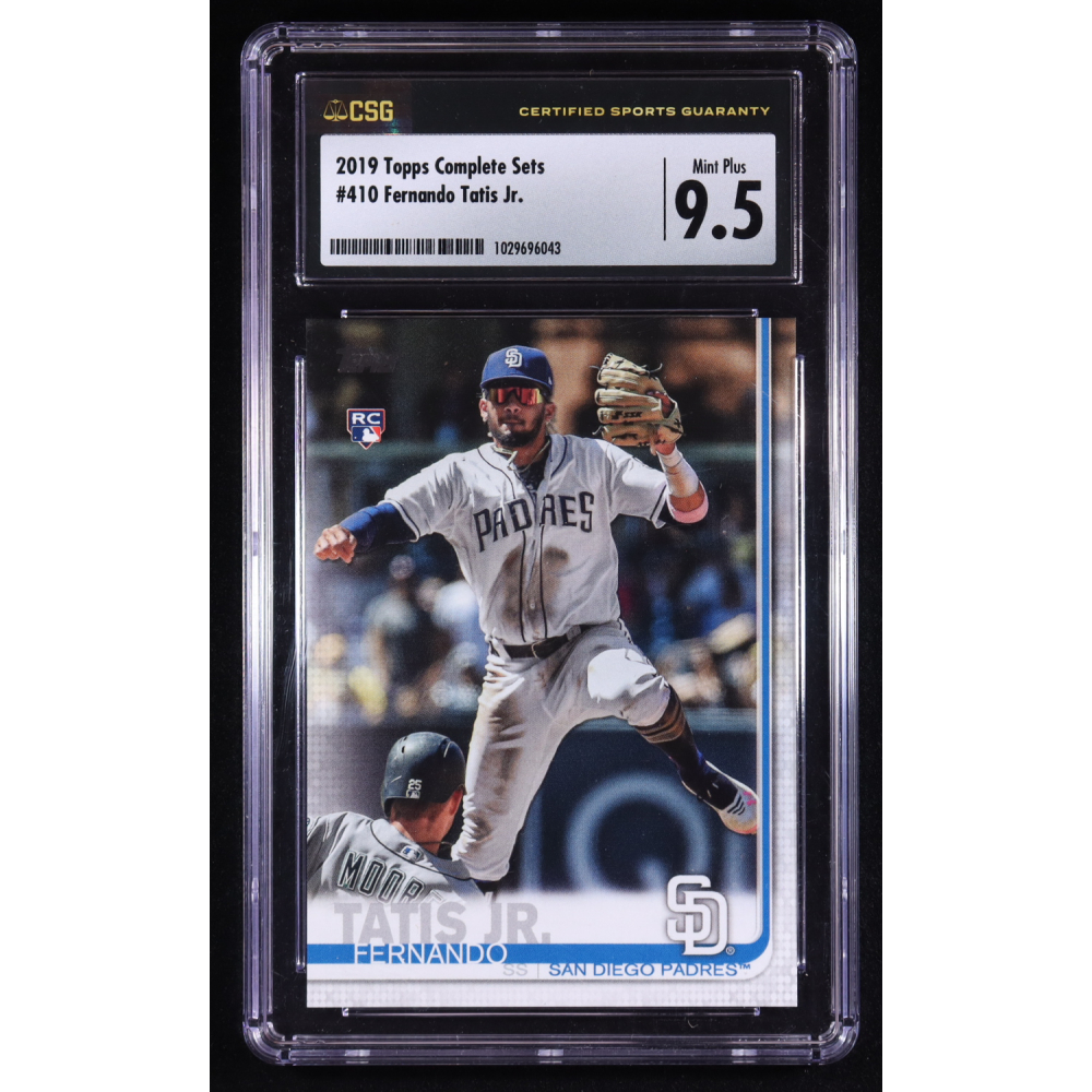 Fernando Tatis Jr. 2019 Topps Complete Sets #410 RC (CSG 9.5) at PristineAuction.com