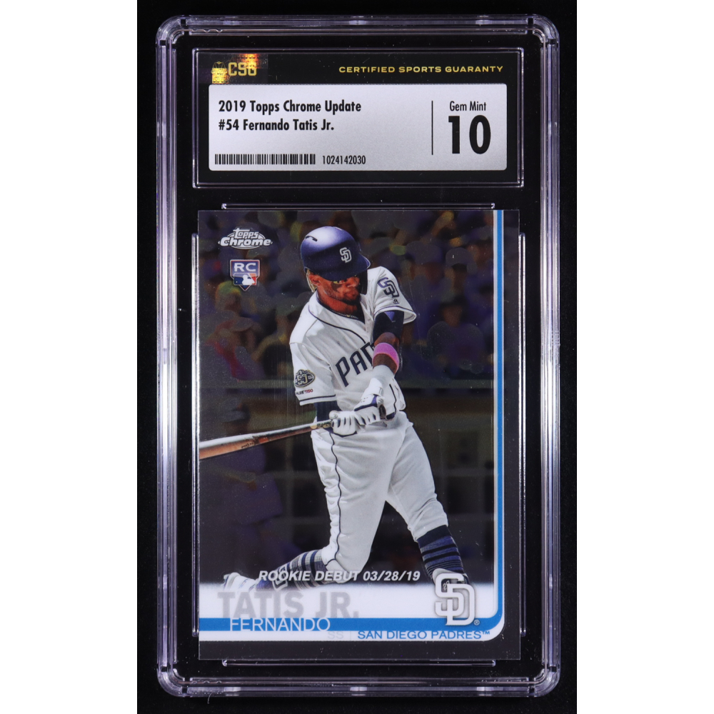 Fernando Tatis Jr. 2019 Topps Chrome Update #54 RC (CSG 10) at PristineAuction.com