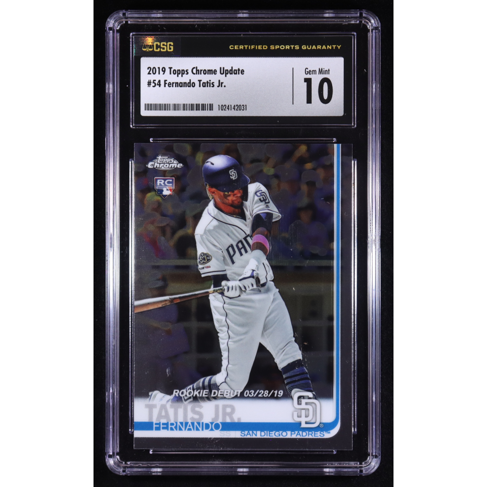 Fernando Tatis Jr. 2019 Topps Chrome Update #54 RC (CSG 10) at PristineAuction.com
