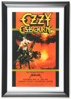 1986 "Ozzy Osbourne & Metallica" Fort Worth Concert Custom Framed Poster Display at PristineAuction.com