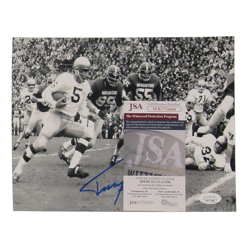 Terry Hanratty Signed Notre Dame Fighting Irish 8x10 Photo (JSA) at PristineAuction.com Terry Hanratty Signed Notre Dame Fighting Irish 8x10 Photo (JSA) at PristineAuction.com